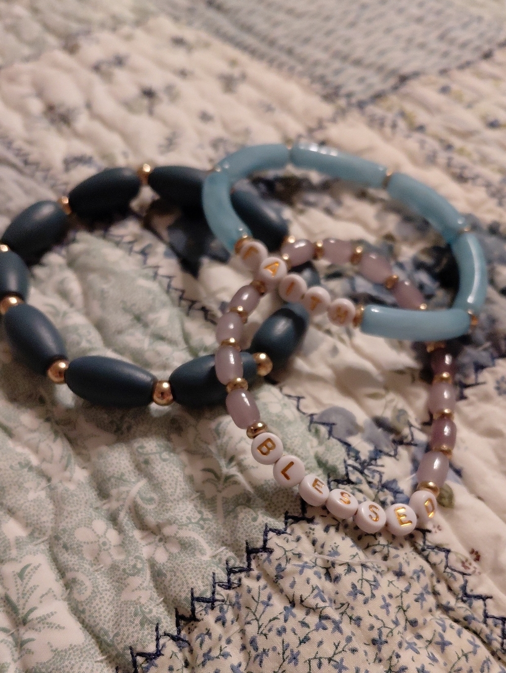 Stackable Beaded Bracelets Set